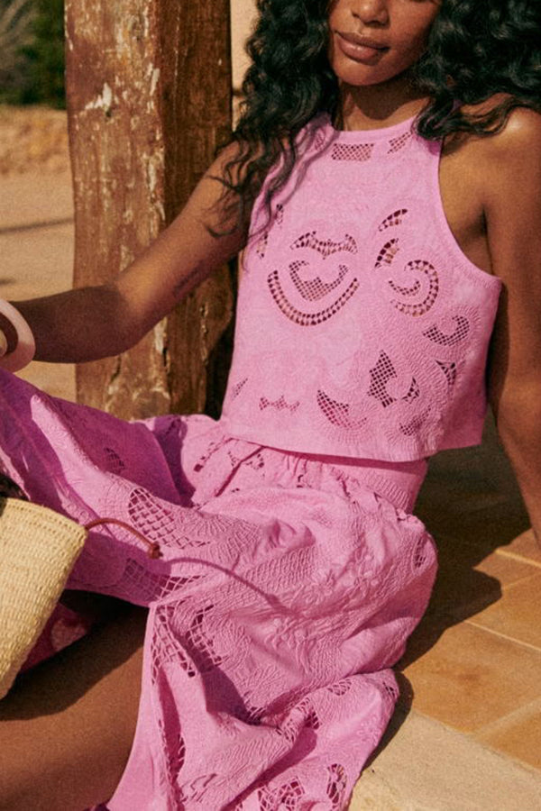 Moema - Conjunto Rosa en Encaje