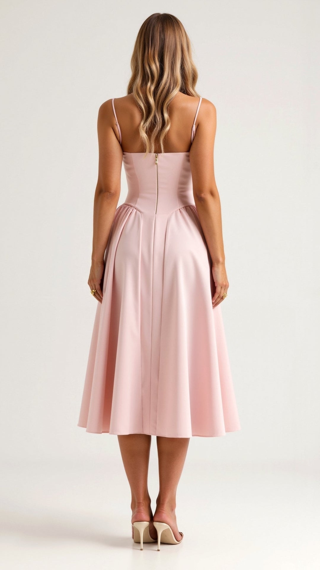 Odete - Vestido midi con corpete estructurado