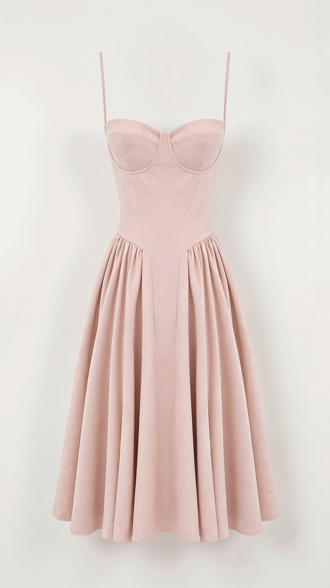 Odete - Vestido midi con corpete estructurado