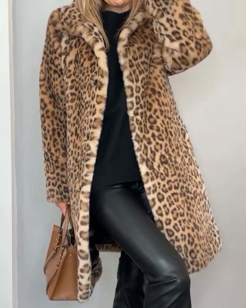 Leia - Abrigo Largo Leopardo