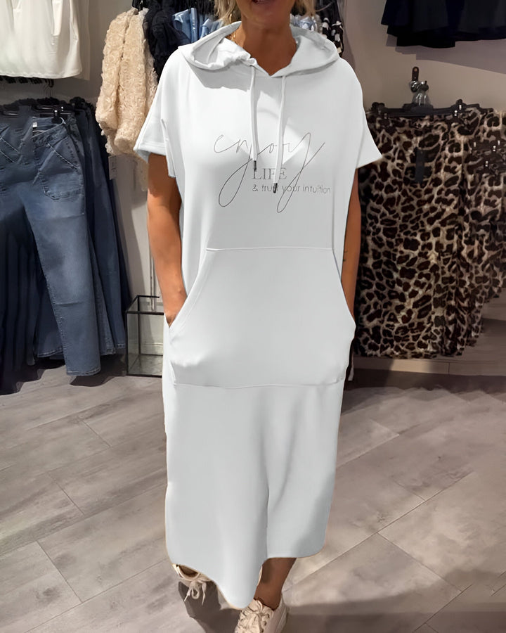 Sásquia - Vestido casual con capucha