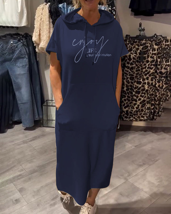 Sásquia - Vestido casual con capucha