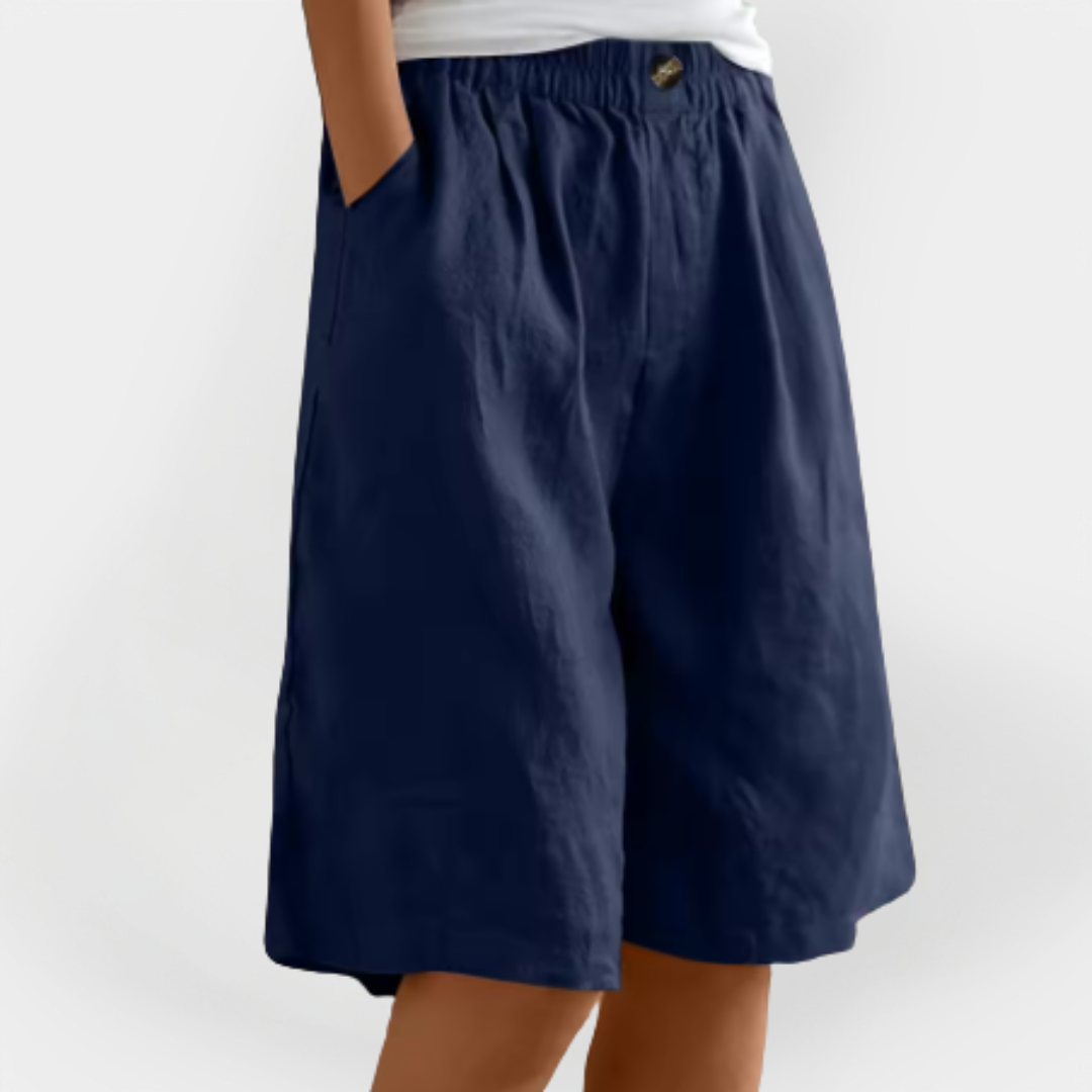 Pantalones de Lino con Bolsillos