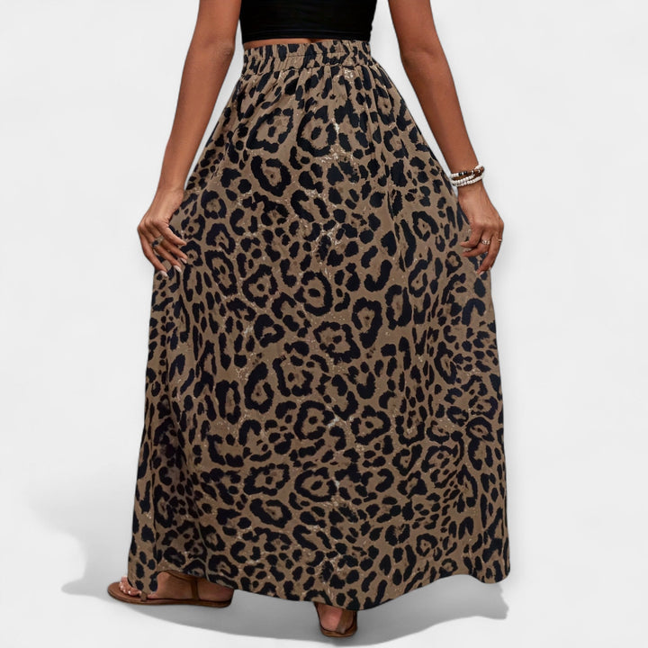 Falda Midi Leopardo