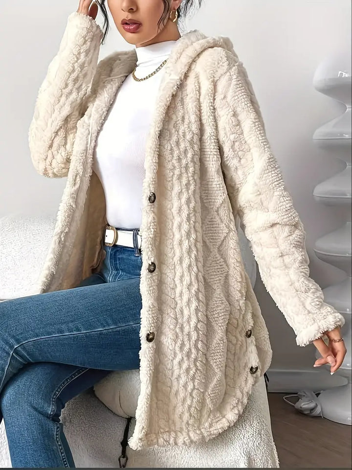 Sara - Abrigo con capucha de felpa