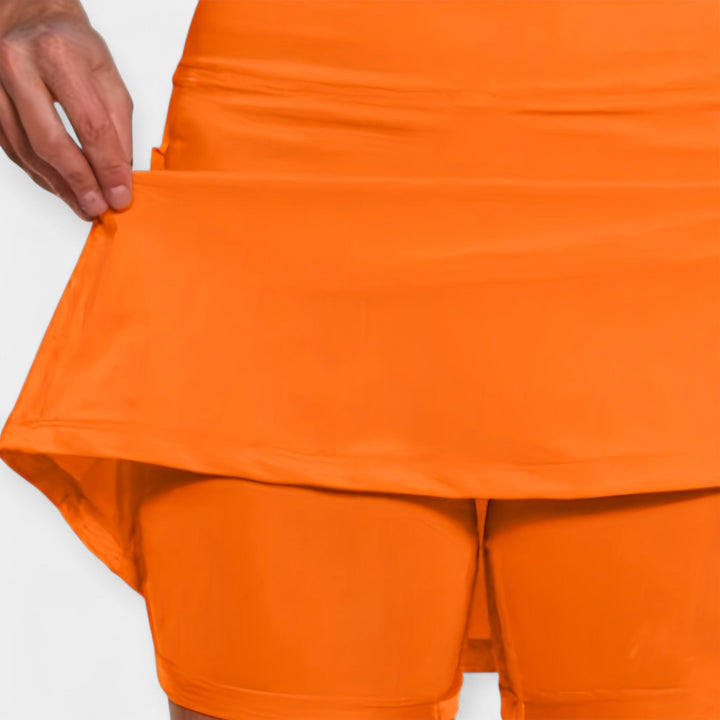 Pantalones Cortos Altos con Falda