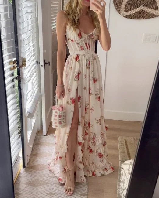 Sónia - Vestido midi con estampado floral