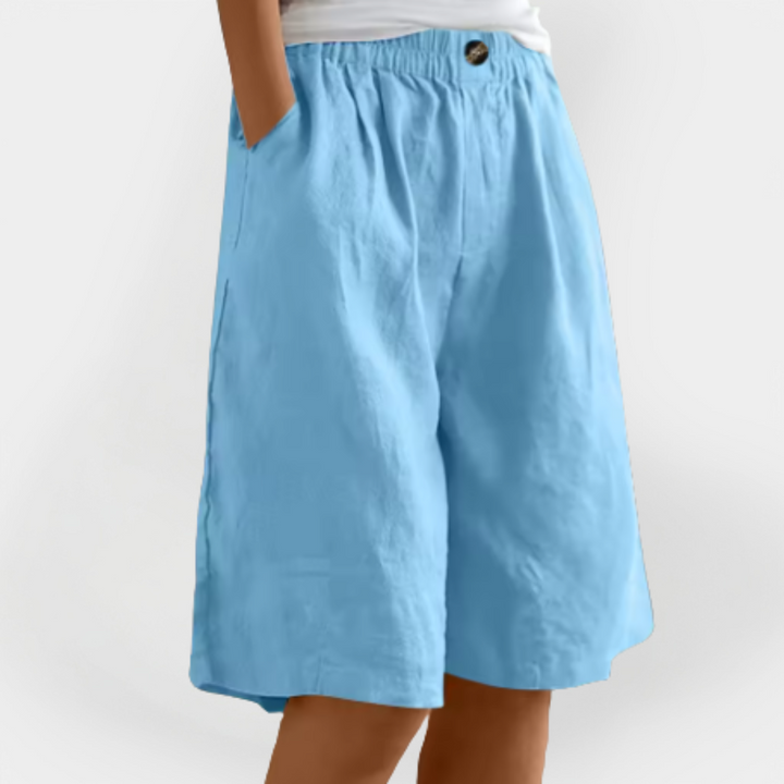 Pantalones de Lino con Bolsillos