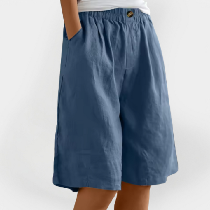 Pantalones de Lino con Bolsillos