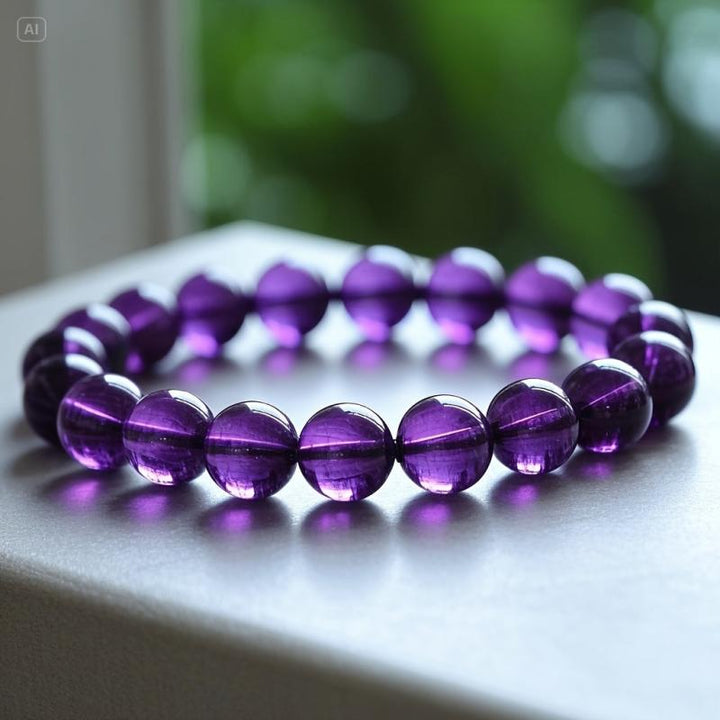 Pulsera Valeria con Perlas Moradas