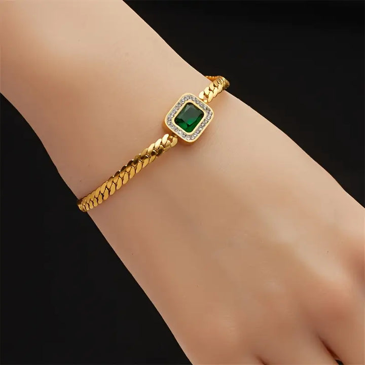 Pulsera Ioanna Verde con Esmeralda