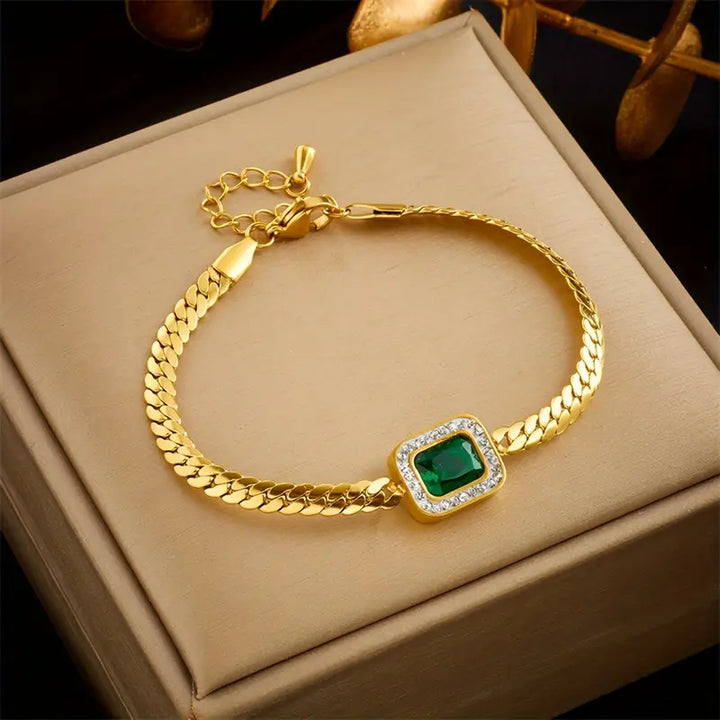 Pulsera Ioanna Verde con Esmeralda