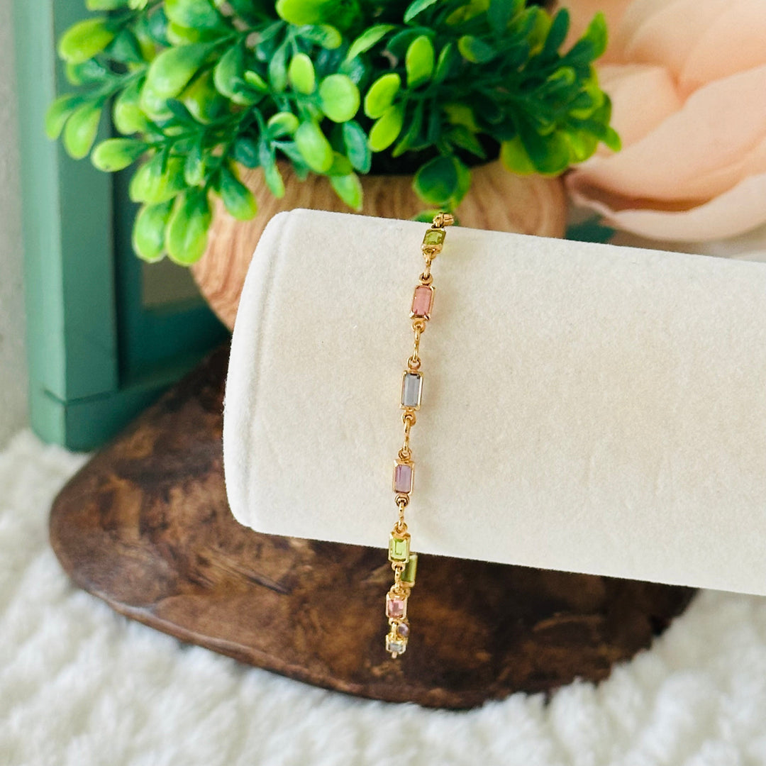 Pulsera "Isabella" con piedras de colores