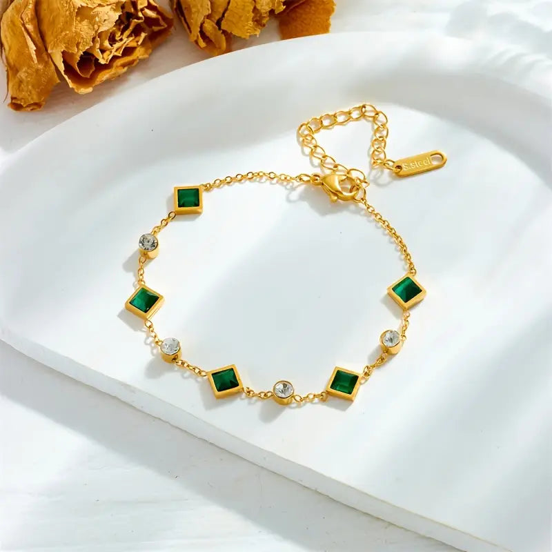 Pulsera Carolina con Esmeralda