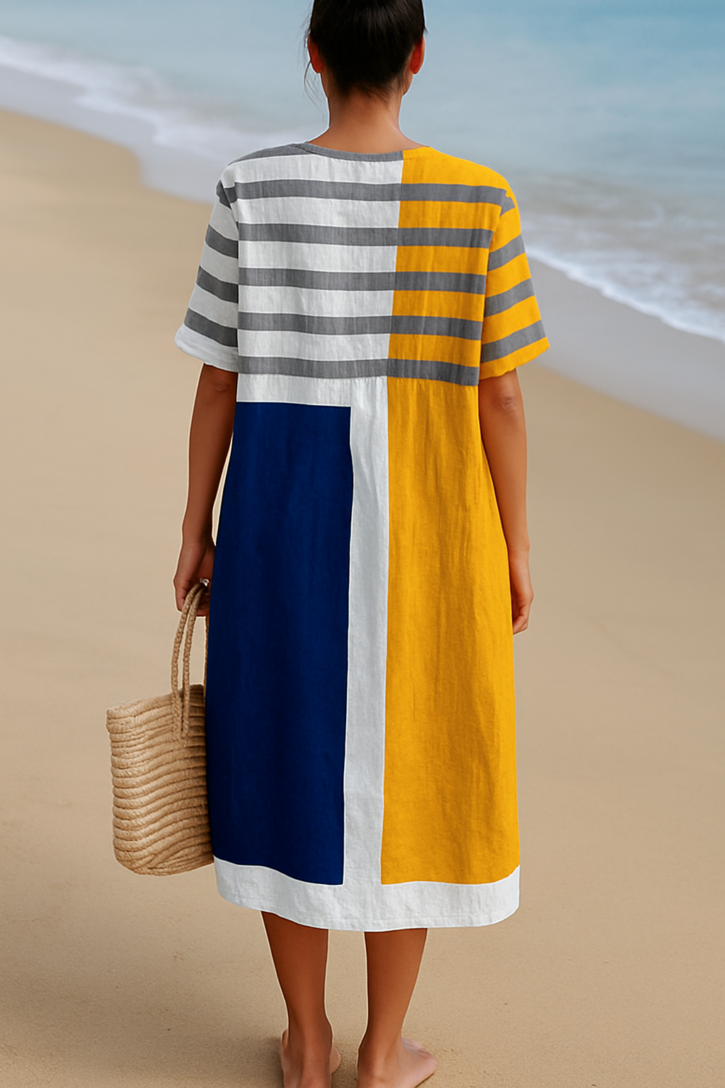 Aurélia - Vestido con Bloques de Color