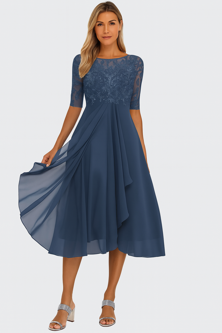 Valentina - Vestido de Encaje Manga 3/4