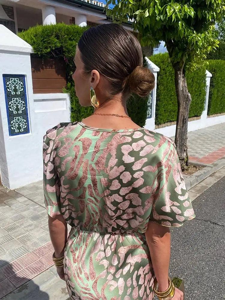 Constança - Vestido Floral con Pliegues