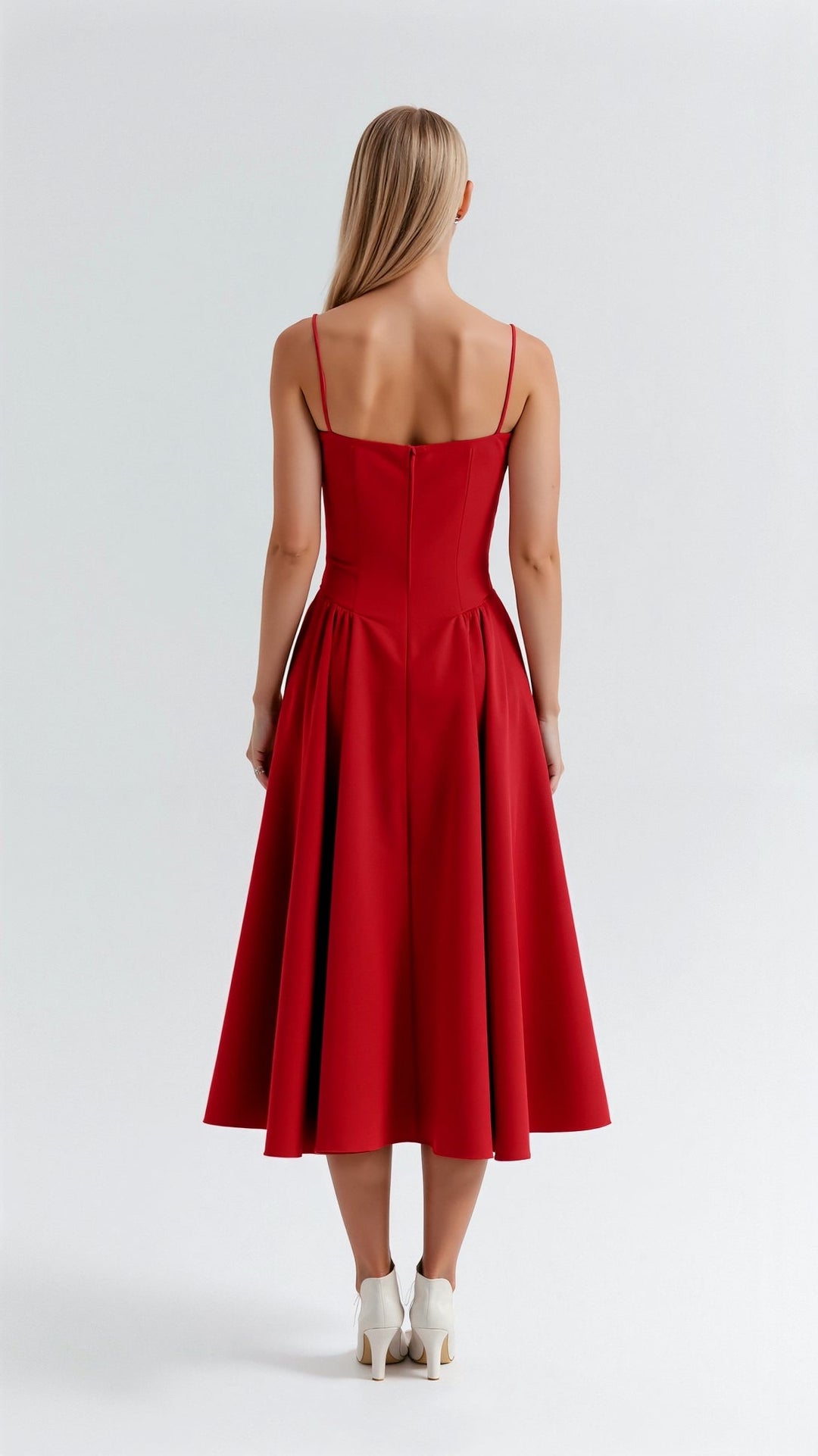 Odete - Vestido midi con corpete estructurado