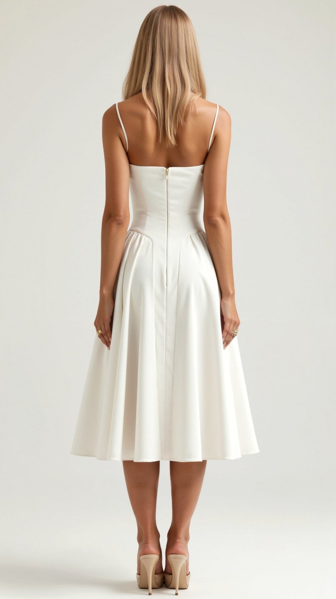 Odete - Vestido midi con corpete estructurado