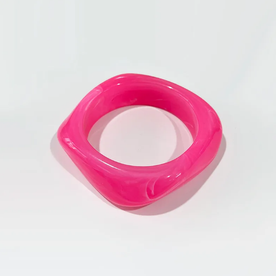 Pulsera Cuadrada Colorida de Acrílico