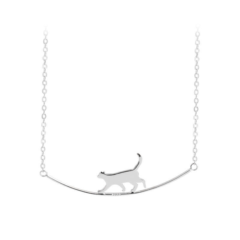 Collar de Gato Escalador en Plata