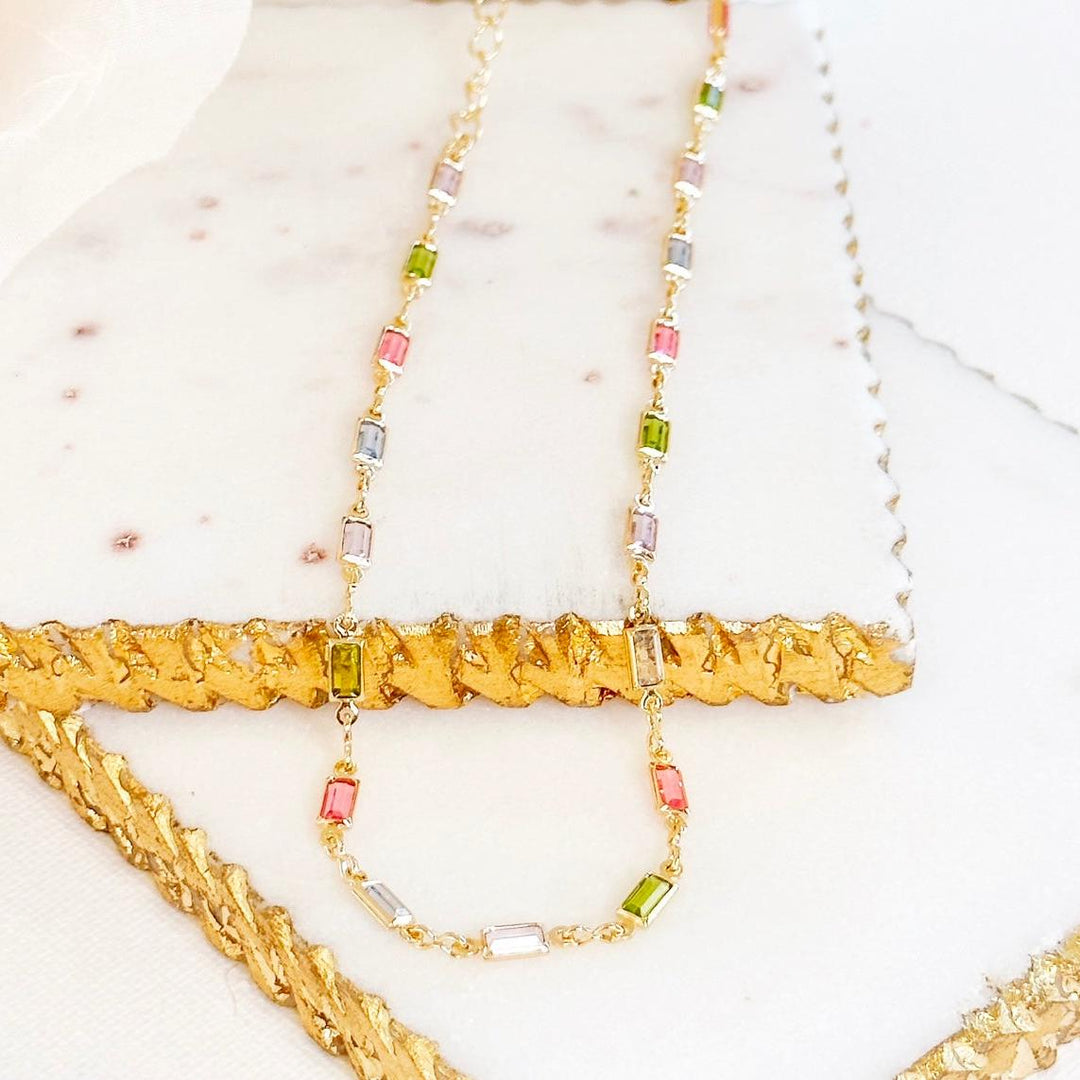 Collar Isabella con Piedras Multicolores CZ