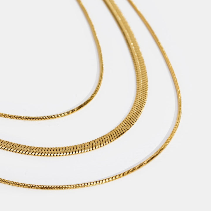 Collar de Cadena de Oro de Múltiples Capas