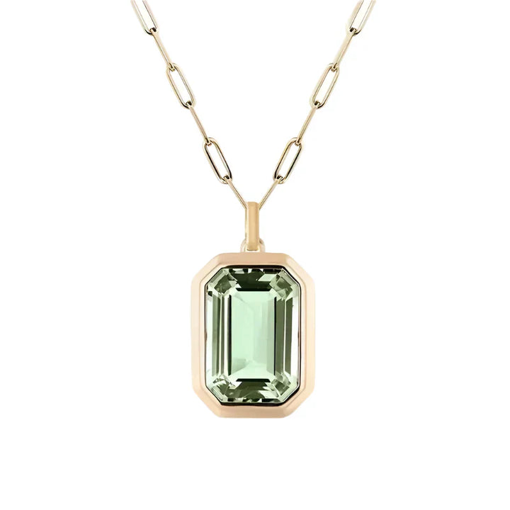 Collar Sofía con Piedra Esmeralda
