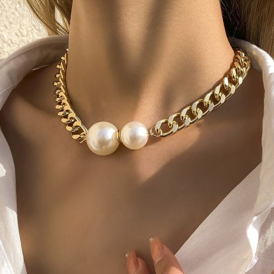 Collar de Doble Cadena de Margaritas