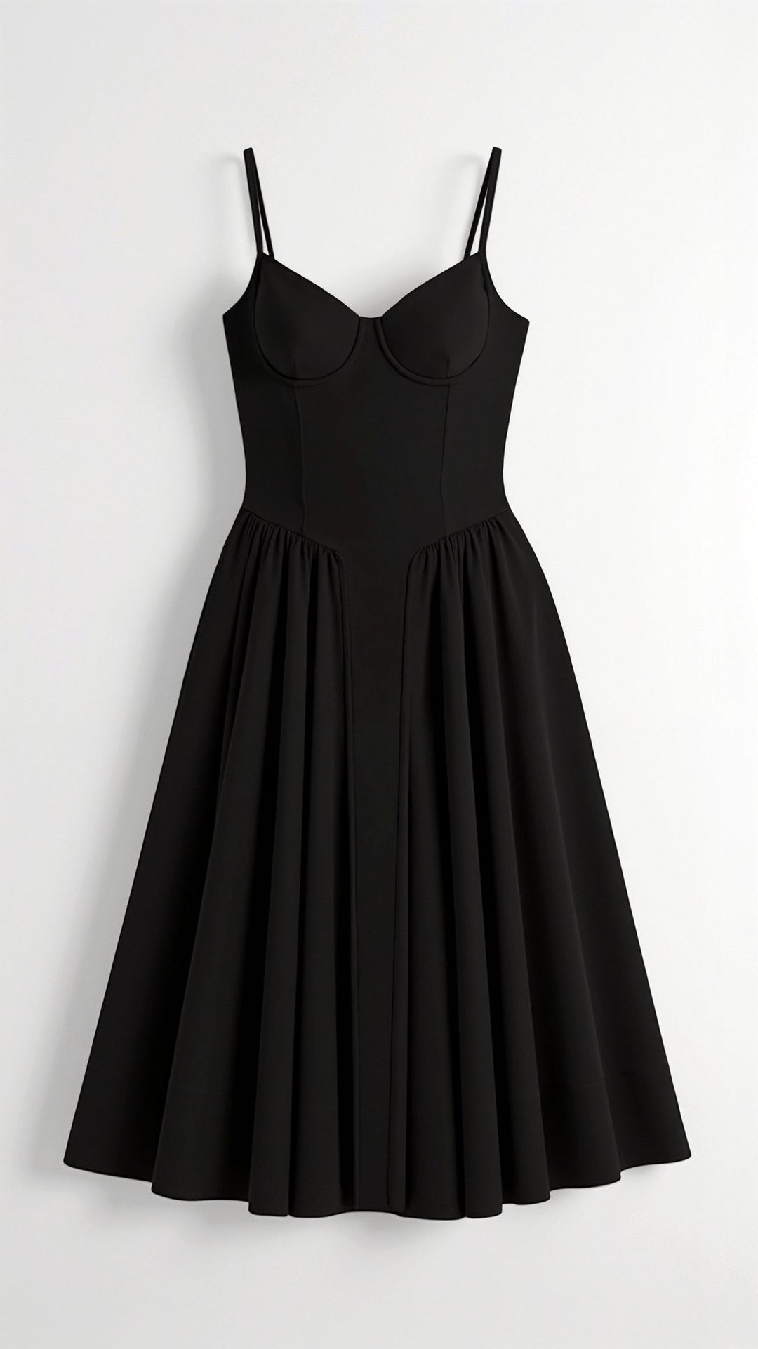 Odete - Vestido midi con corpete estructurado