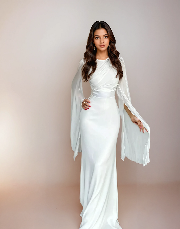 Isabela - Vestido Largo de Satén