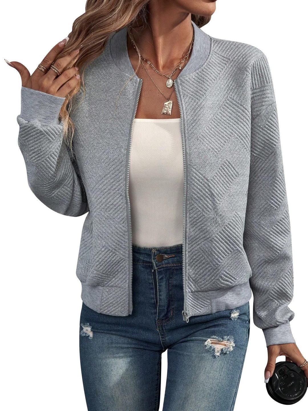 Dora - Chaqueta bomber estructurada