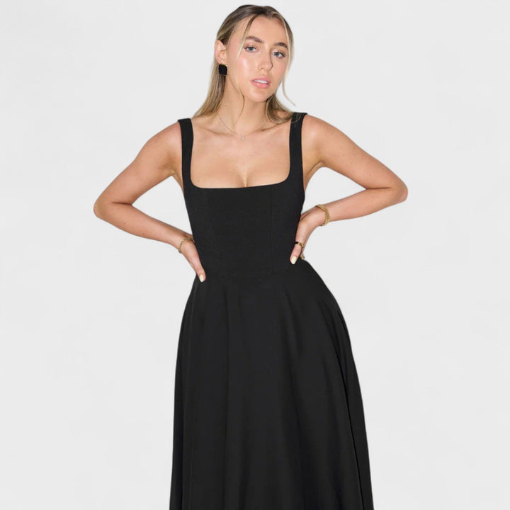 Maribel - Vestido Midi escote cuadrado