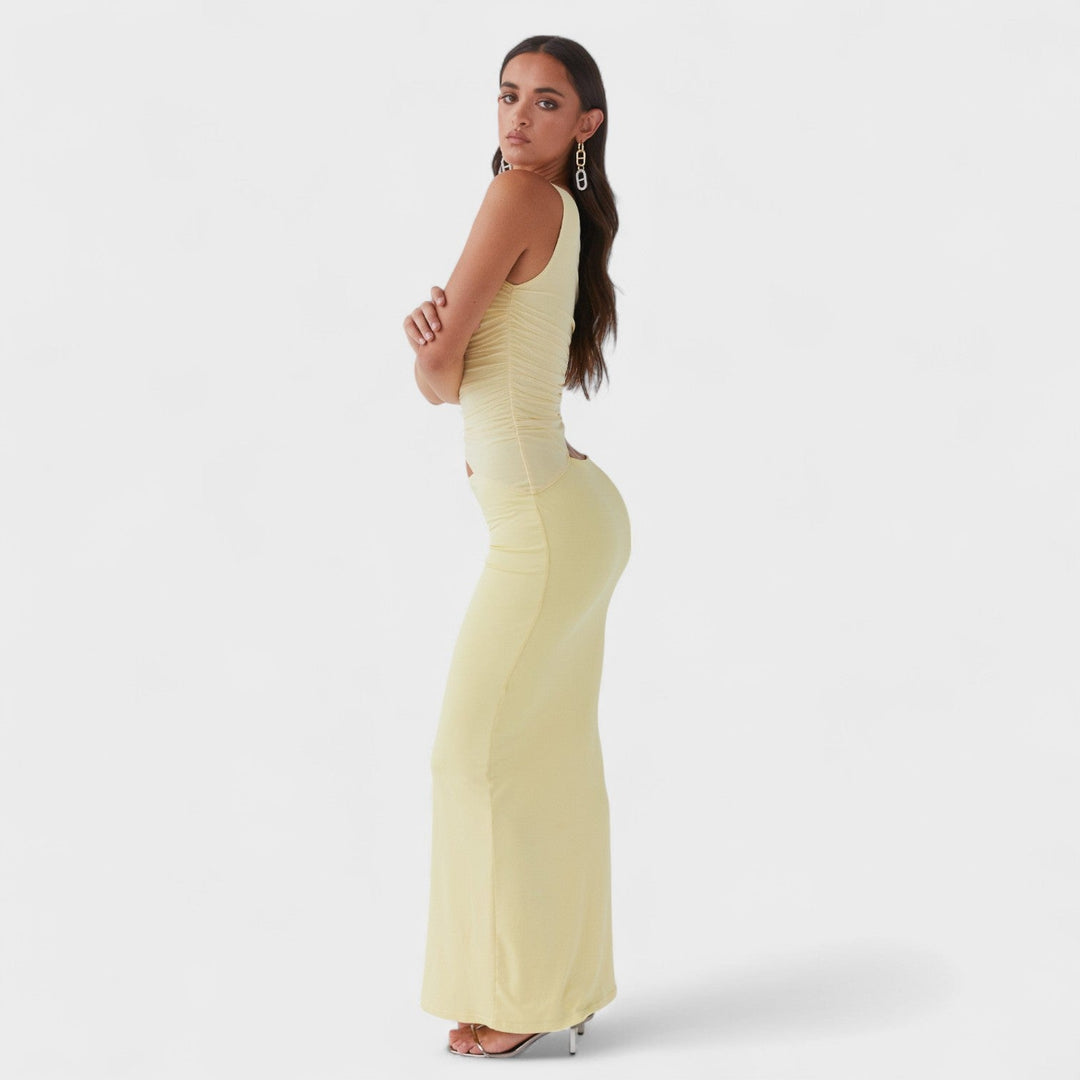 Seranella - Vestido maxi asimétrico