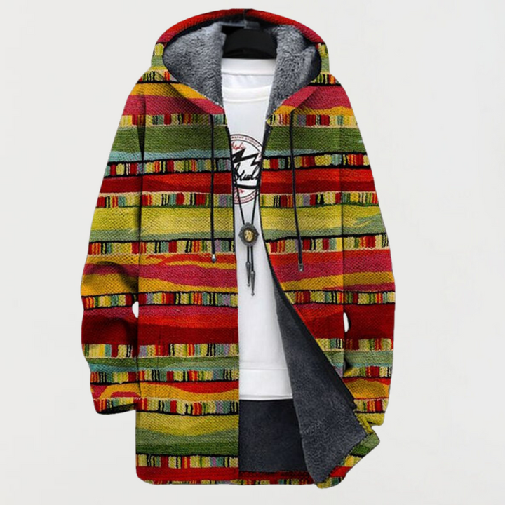 Chaqueta con rayas étnicas
