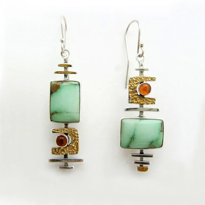 Pulseras retro con piedra verde