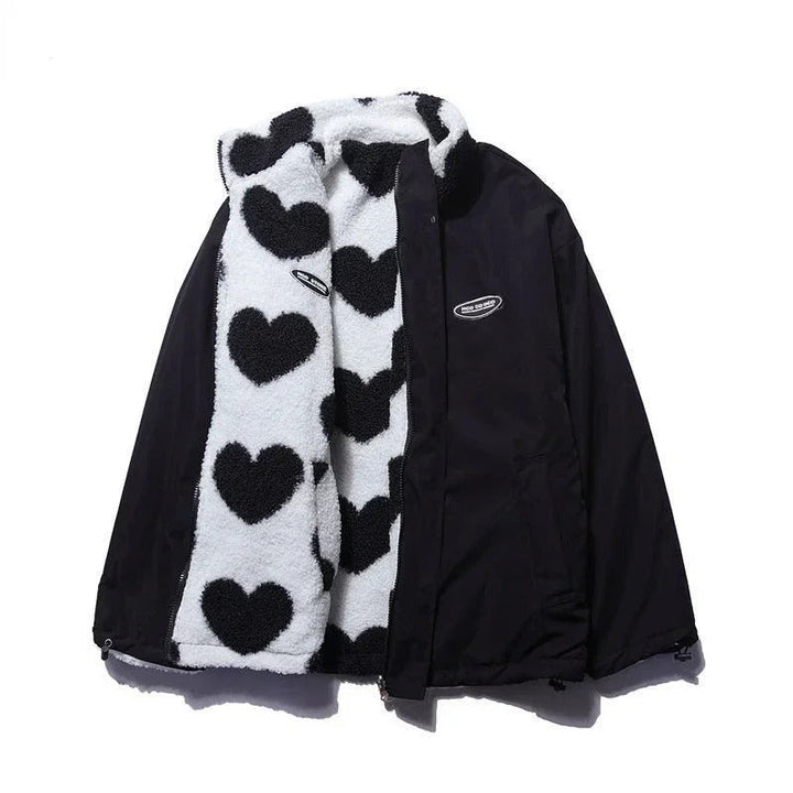 Cecília - Abrigo reversible de corazones