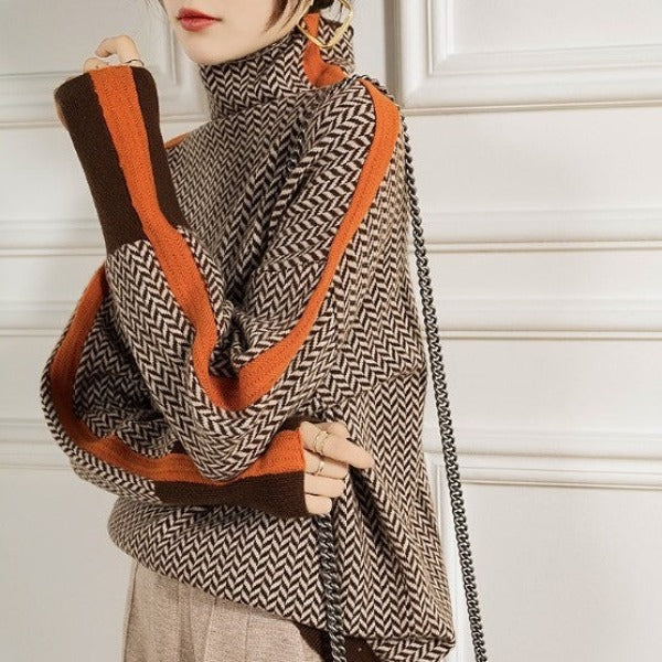 Leonor - Suéter de Cuello Alto Lujoso