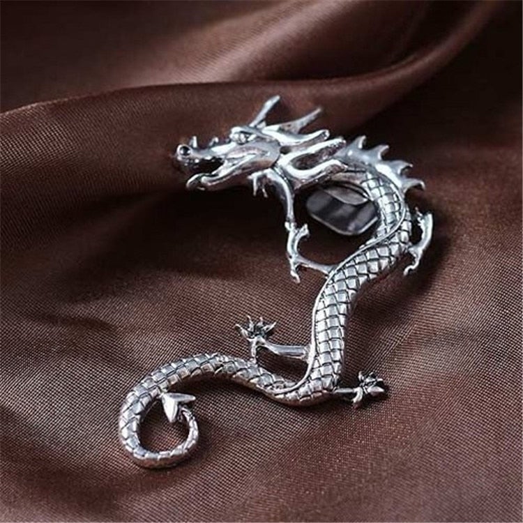 Pendientes de Dragón en Plata