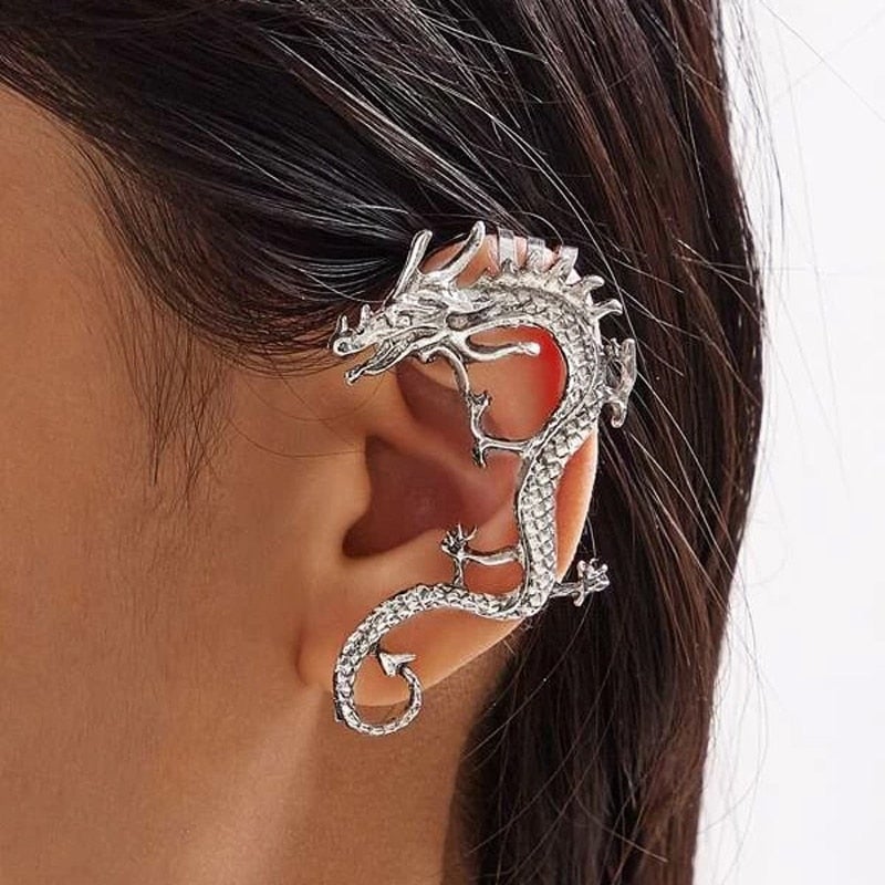Pendientes de Dragón en Plata