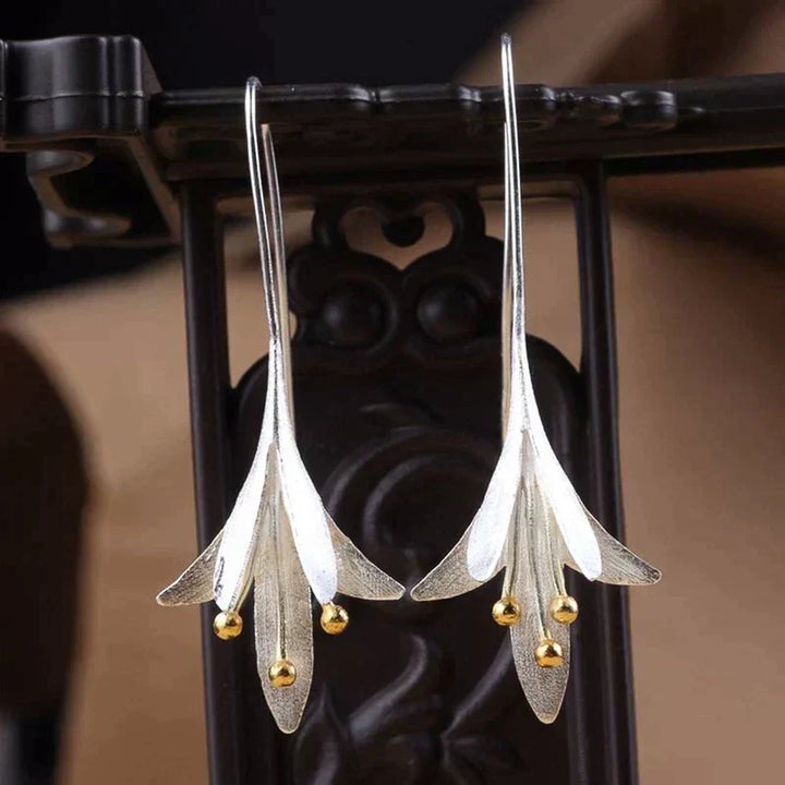 Pendientes Flor en Plata