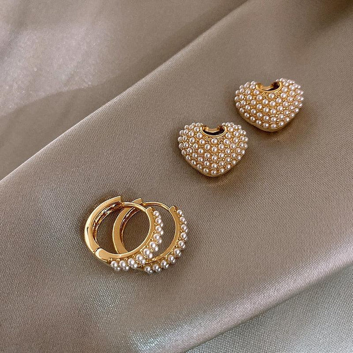 Pendientes de Perlas de Amor en Oro