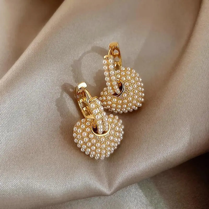Pendientes de Perlas de Amor en Oro