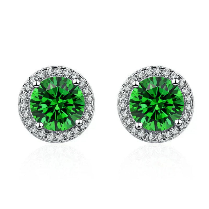 Pendientes de Esmeraldas y Diamantes