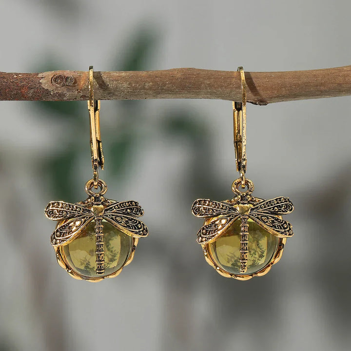 Pendientes Esféricos de Plata Antigua
