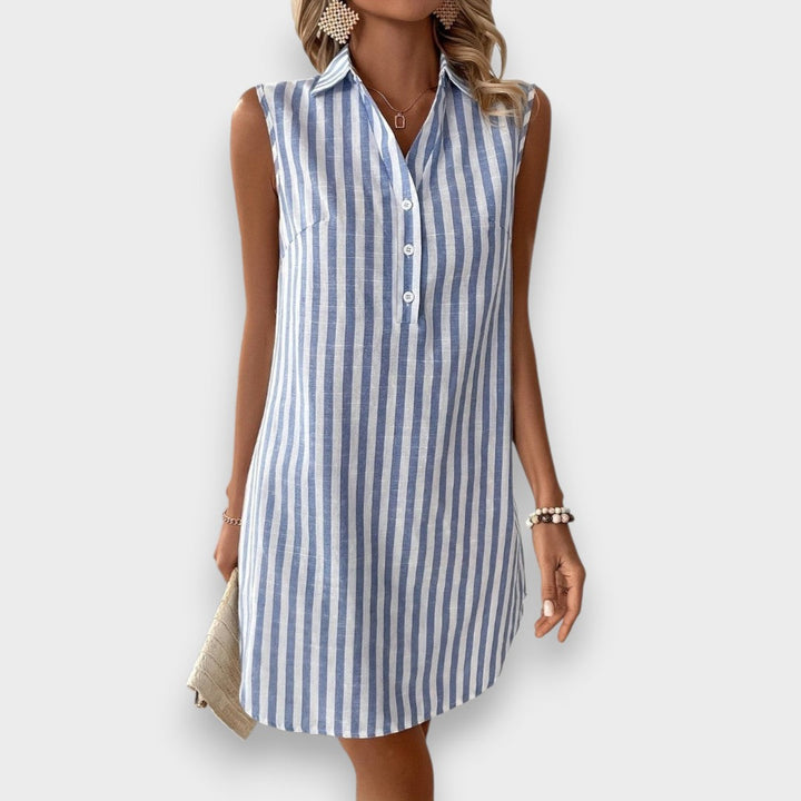 Lúcia - Vestido Camisa Rayado