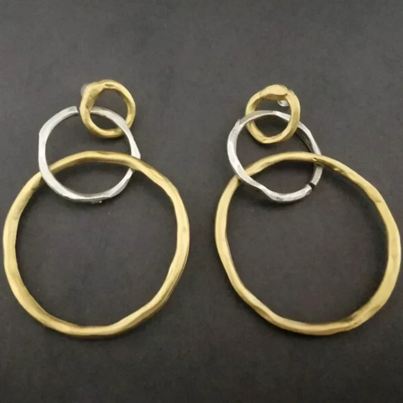 Pendientes Vintage de Oro y Plata