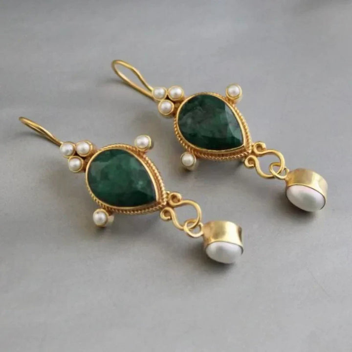 Pendientes vintage con Rubí y Margarita