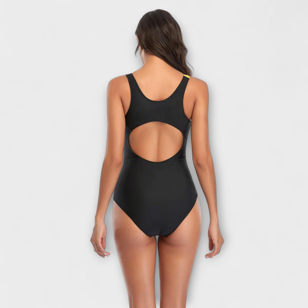Aurora - Traje de Baño Entero Deportivo con Escote en la Espalda