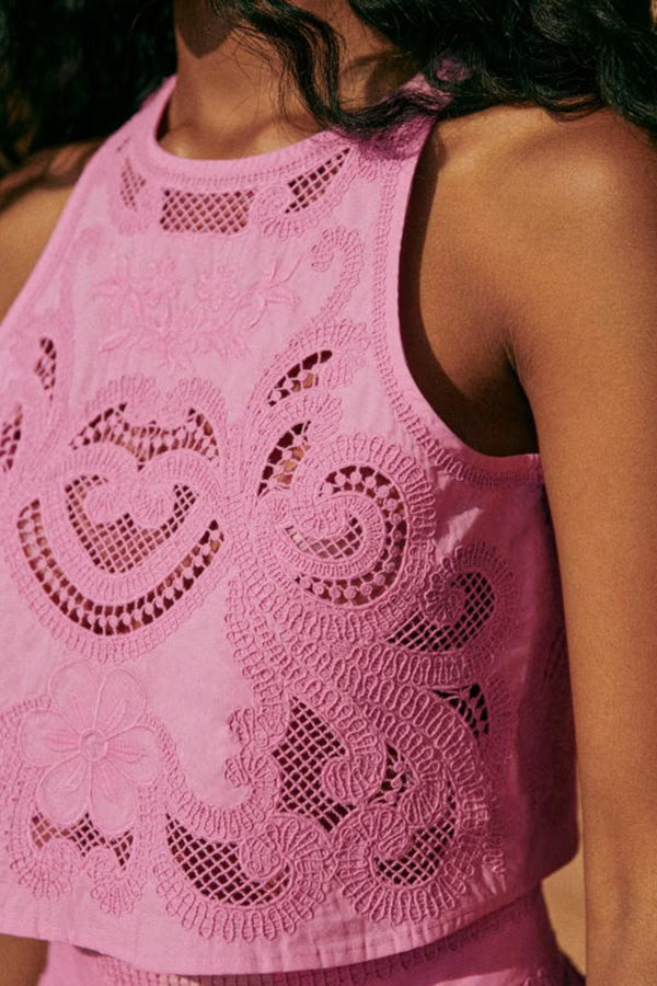 Moema - Conjunto Rosa en Encaje